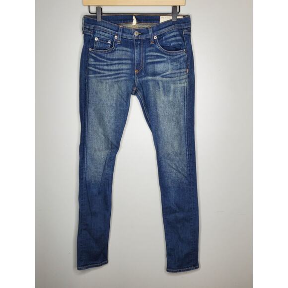 Rag & Bone Skinny Jeans Dark Wash Kingsland Style W1502K520 Women's Size 28 - Picture 2 of 16